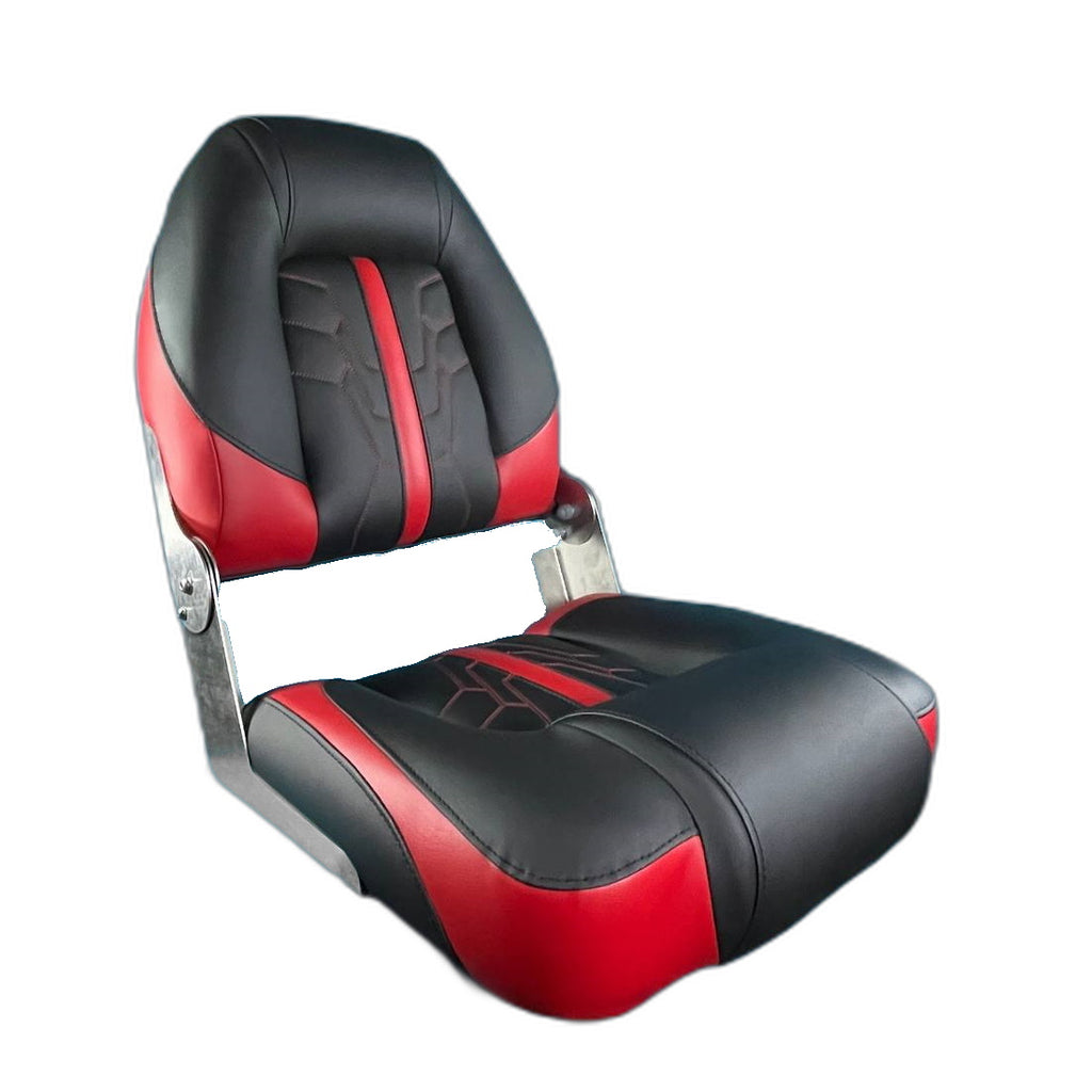 Angler összecsukható ülés, fekete-piros