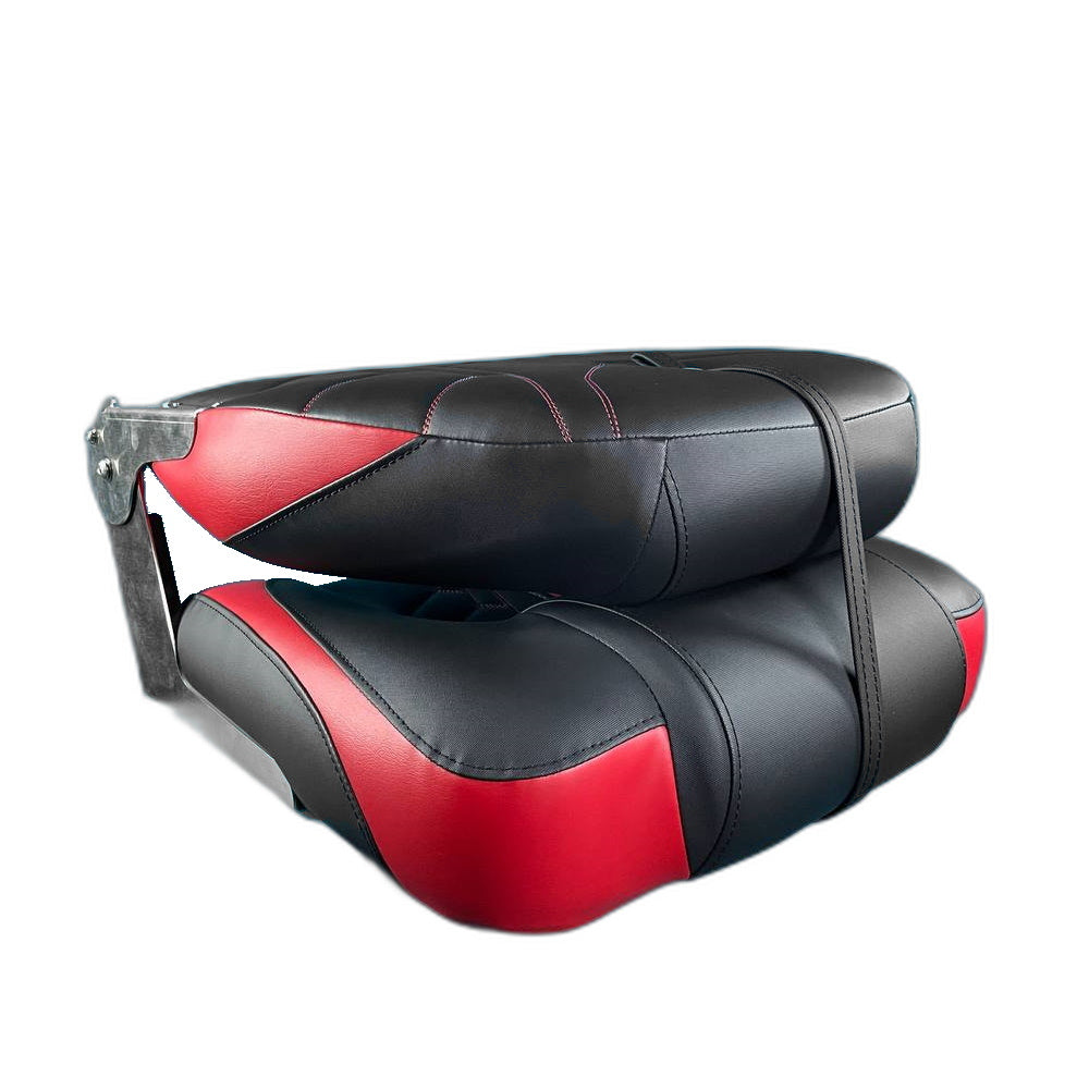 Angler összecsukható ülés, fekete-piros