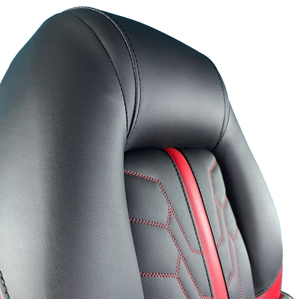 Angler összecsukható ülés, fekete-piros