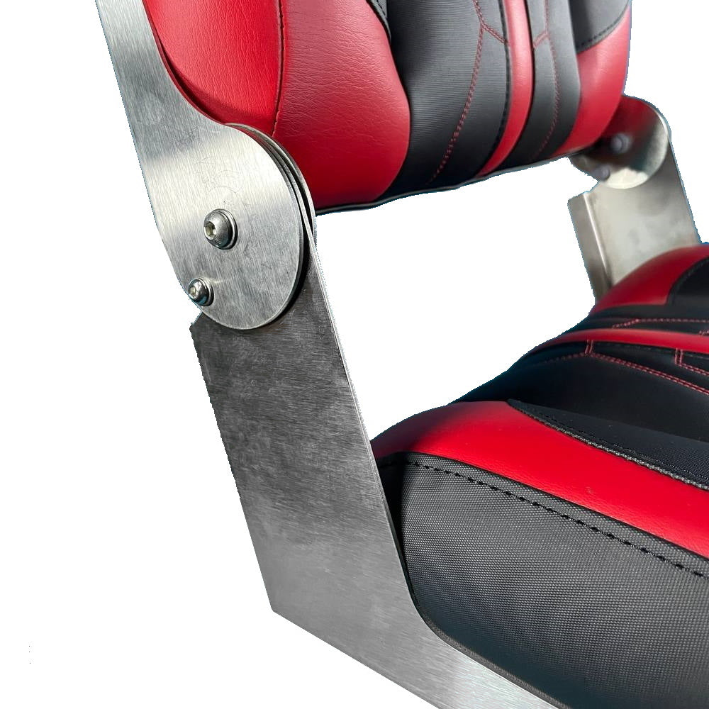 Angler összecsukható ülés, fekete-piros