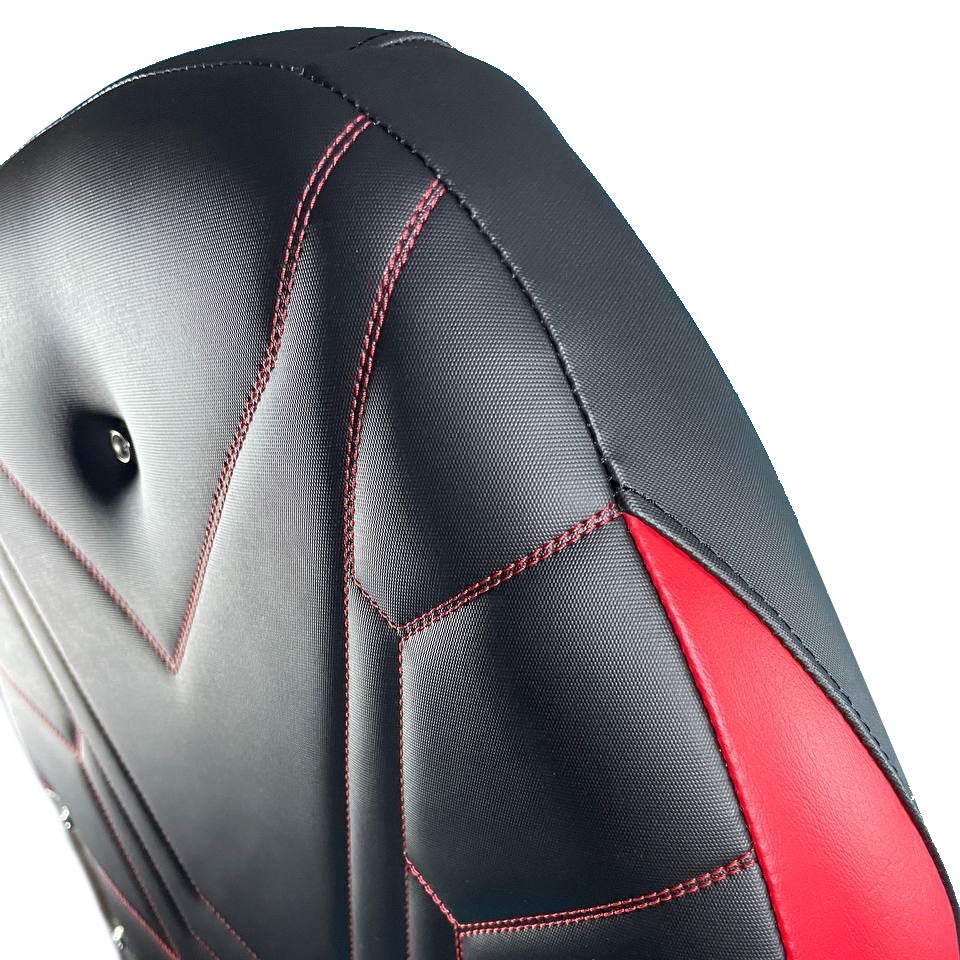 Angler összecsukható ülés, fekete-piros