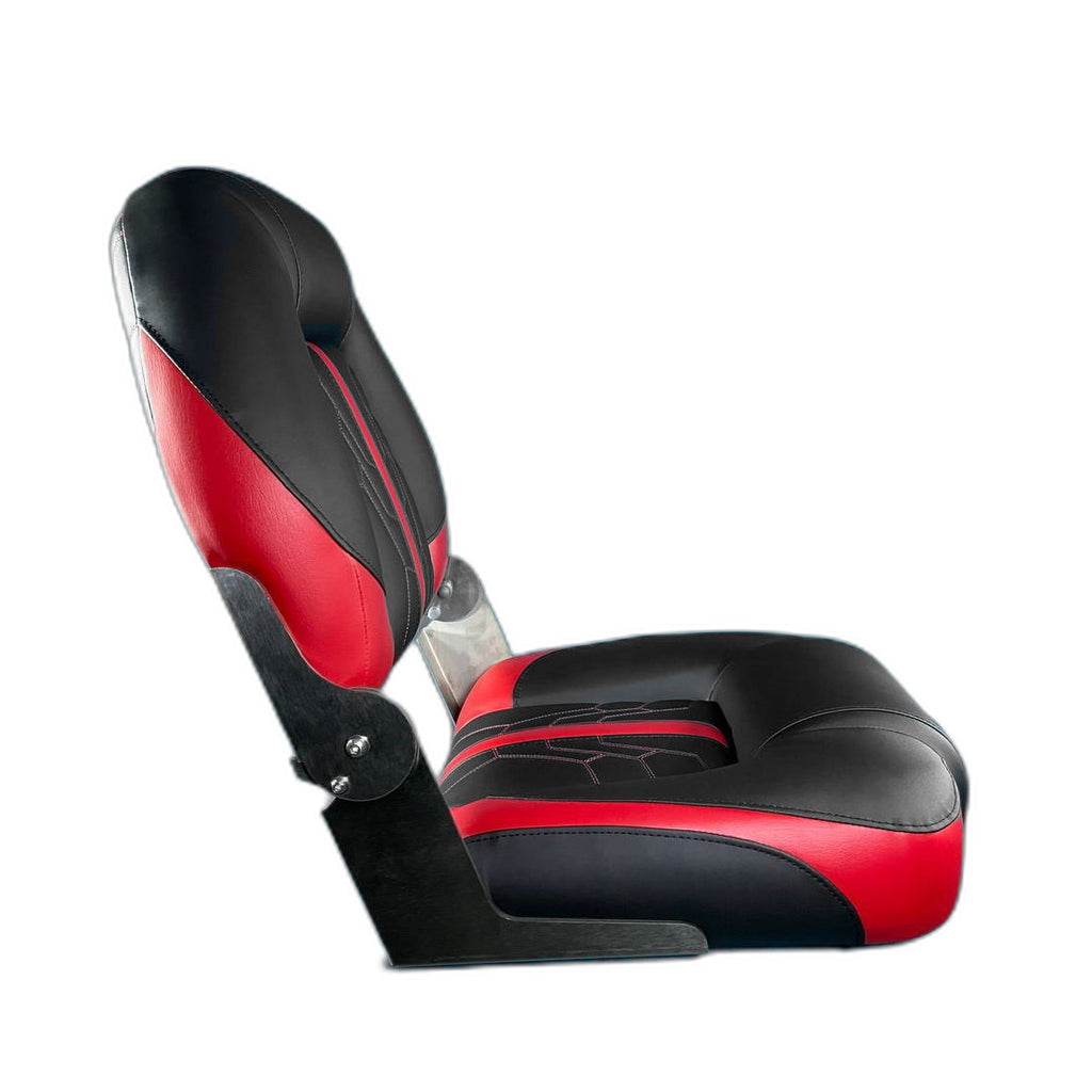 Angler összecsukható ülés, fekete-piros
