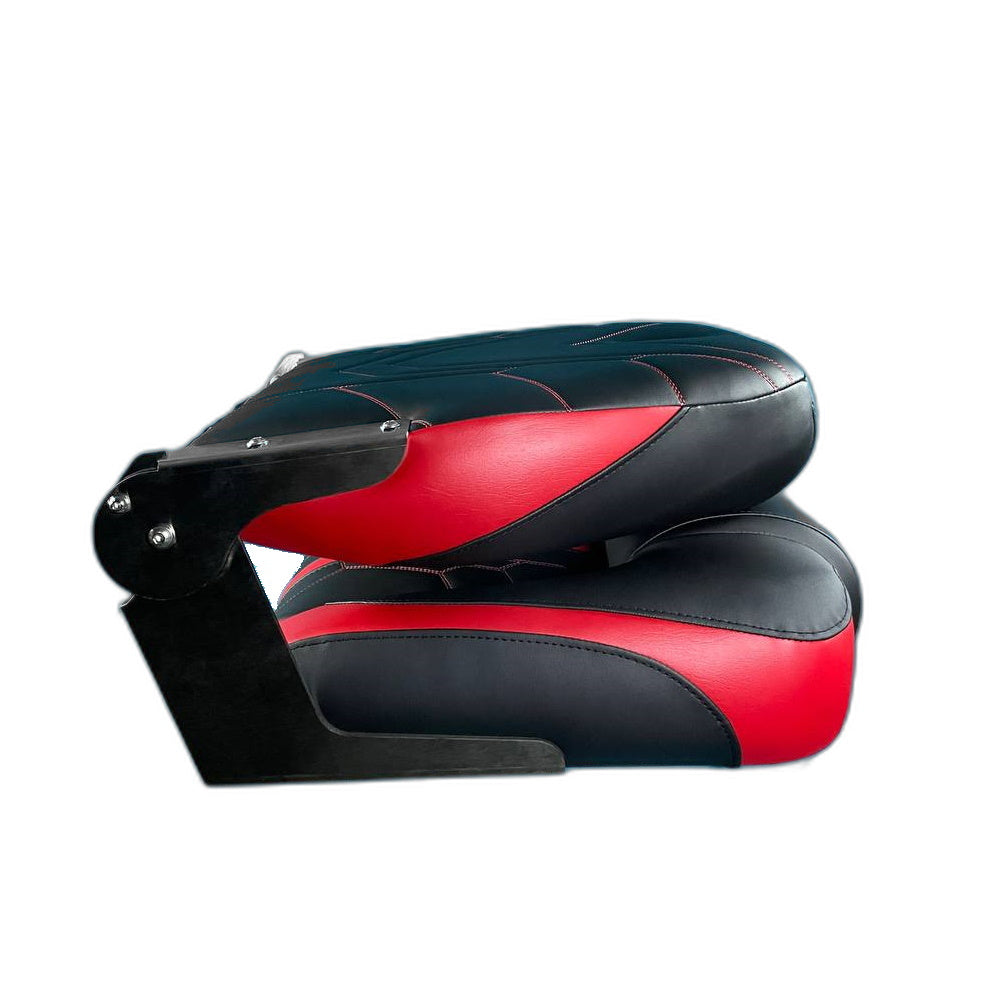 Angler összecsukható ülés, fekete-piros