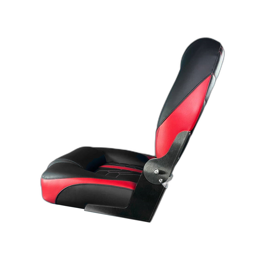Angler összecsukható ülés, fekete-piros