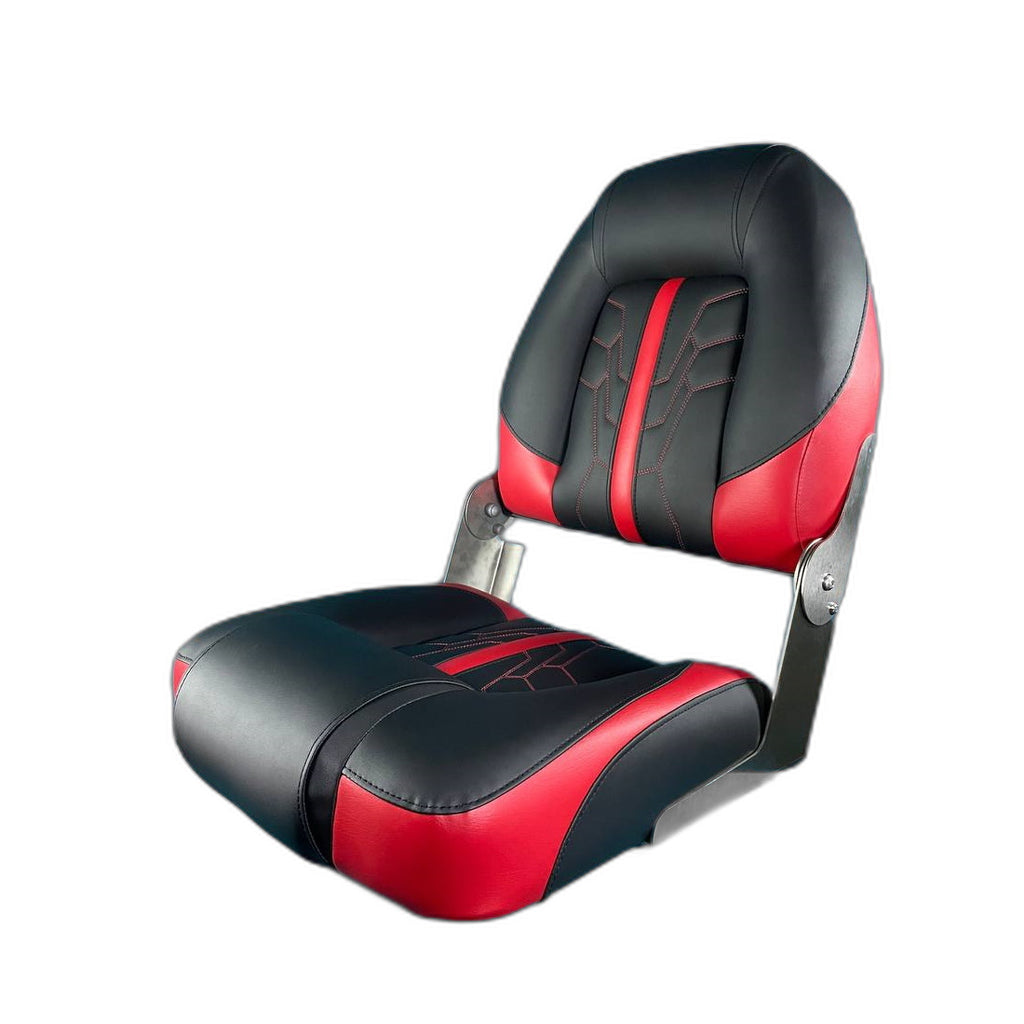 Angler összecsukható ülés, fekete-piros