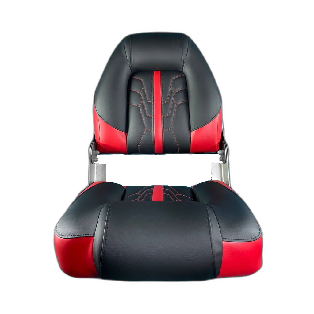 Angler összecsukható ülés, fekete-piros