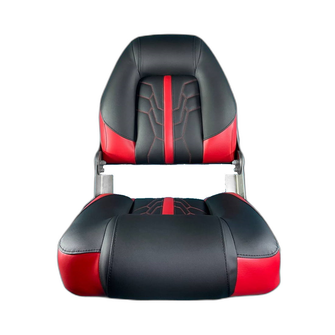 Angler összecsukható ülés, fekete-piros