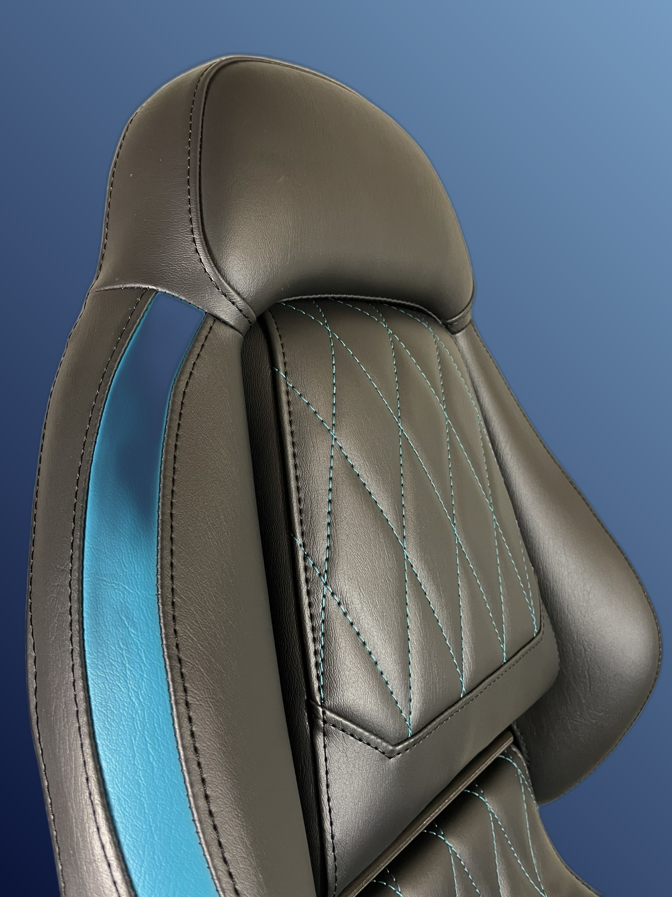 Ergonomic Foldable Seat Black-Blue