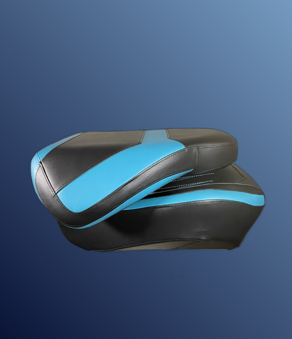 Ergonómikus, összecsukható ülés, fekete-kék