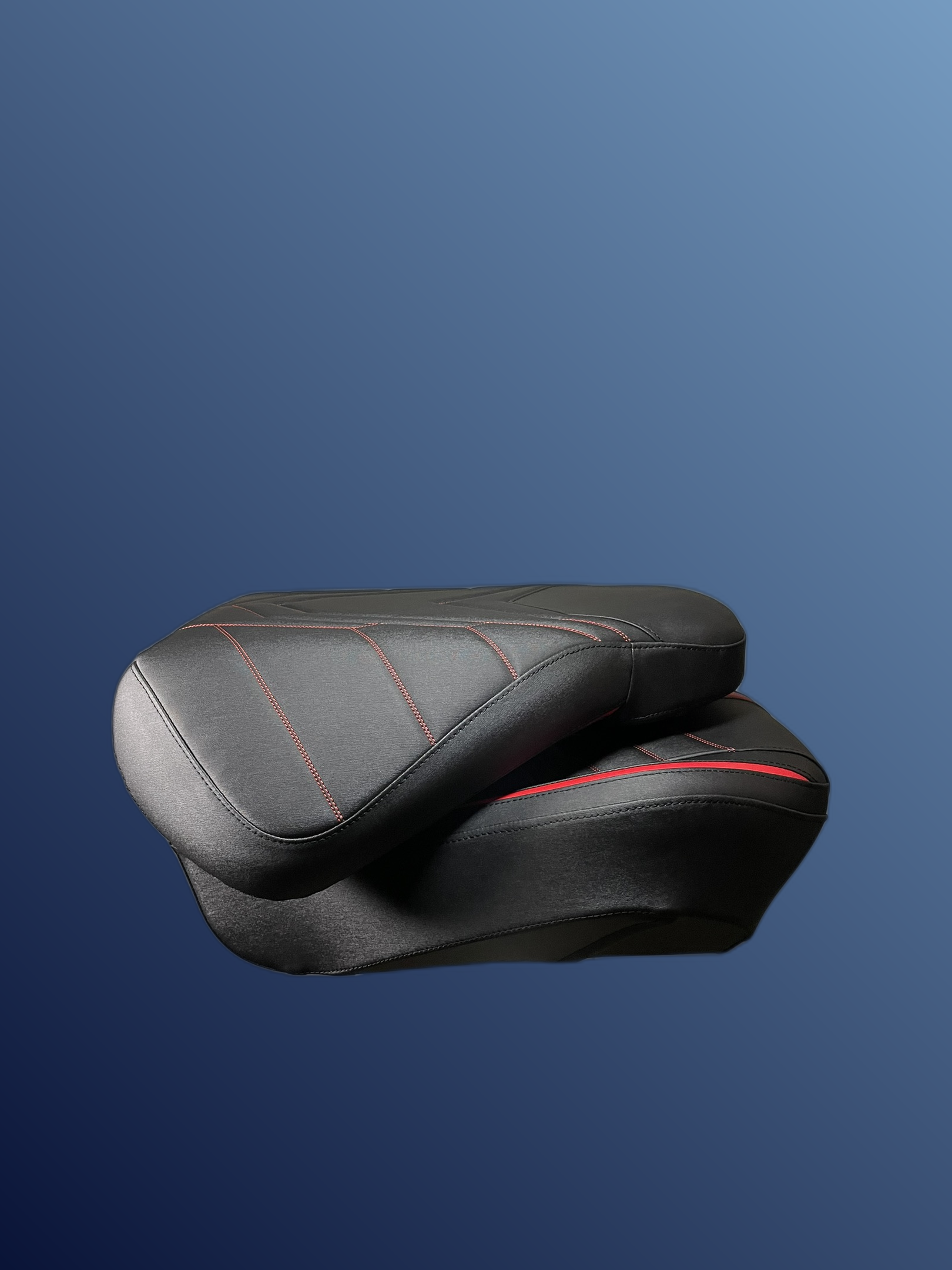 Ergonómikus, összecsukható ülés, fekete-piros