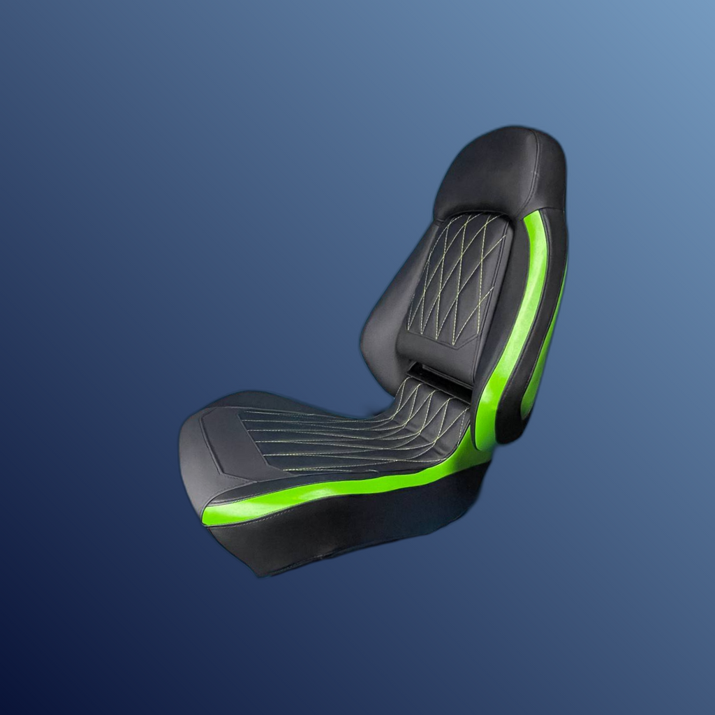 Ergonómikus, összecsukható ülés, fekete-zöld