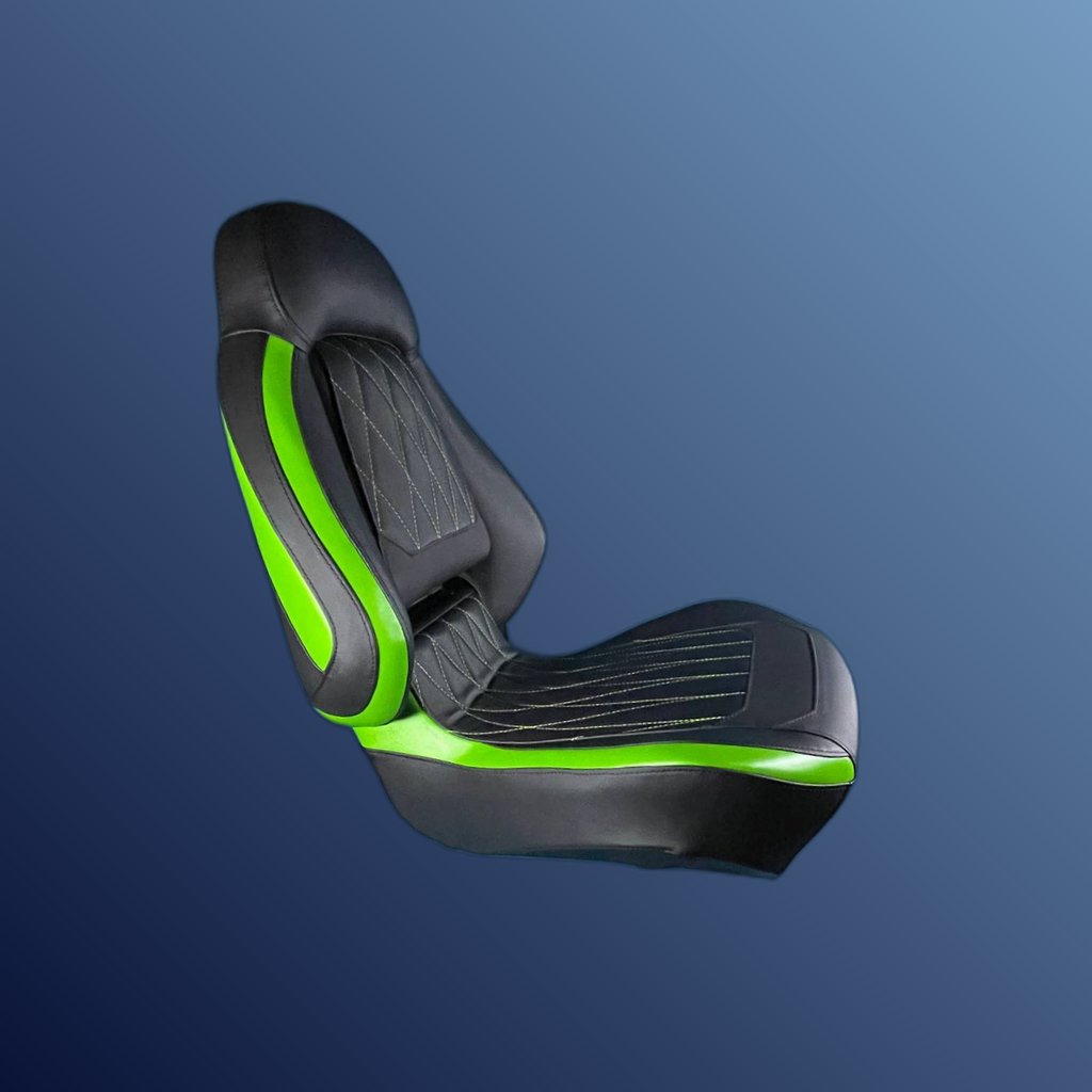 Ergonómikus, összecsukható ülés, fekete-zöld