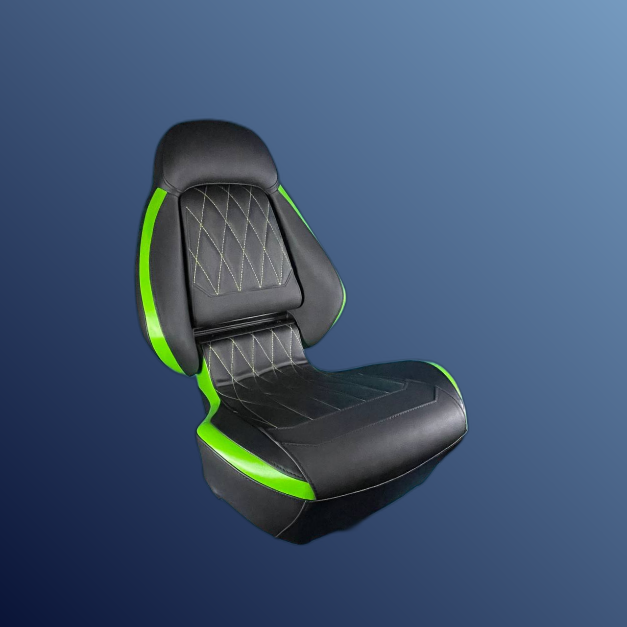 Ergonómikus, összecsukható ülés, fekete-zöld