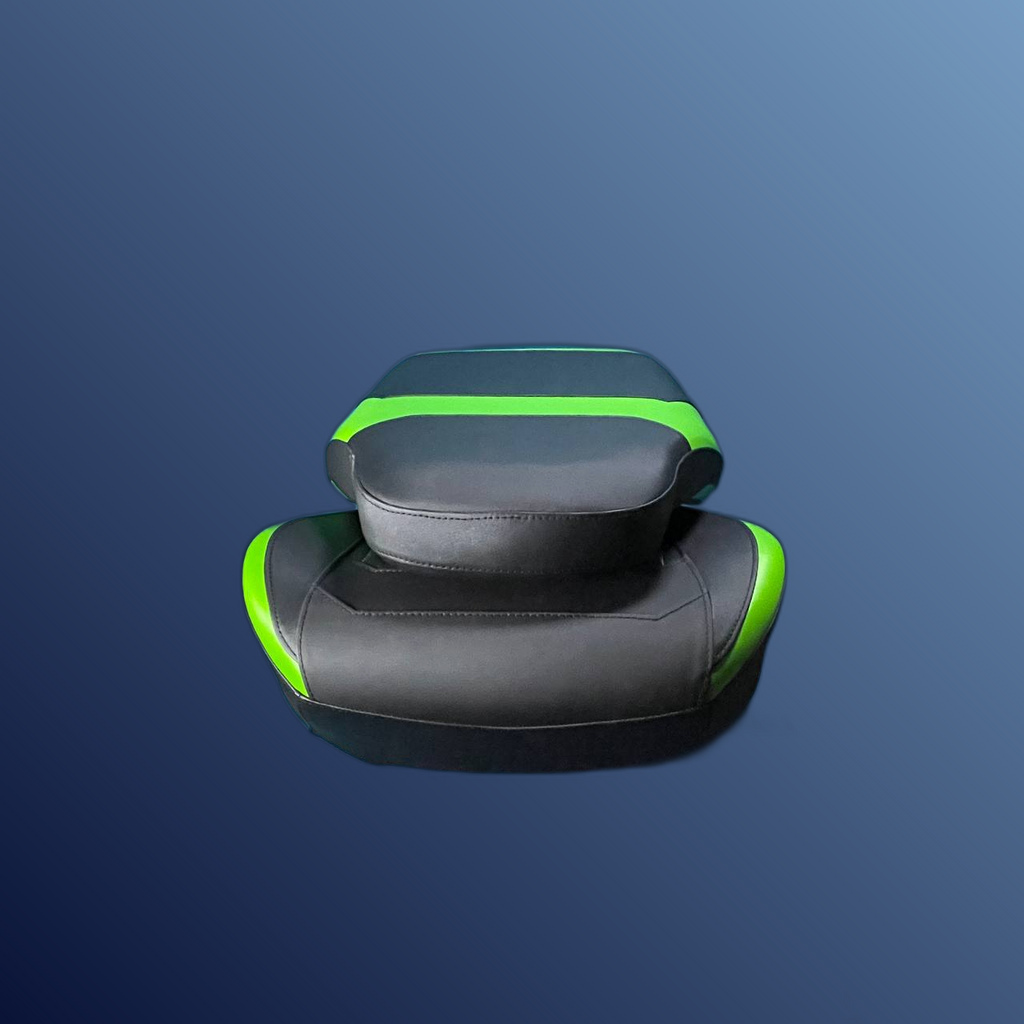 Ergonómikus, összecsukható ülés, fekete-zöld