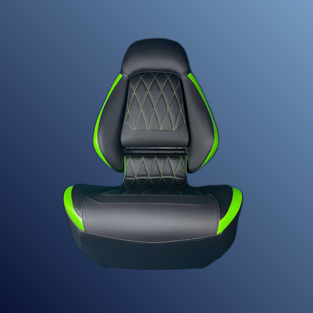 Ergonómikus, összecsukható ülés, fekete-zöld