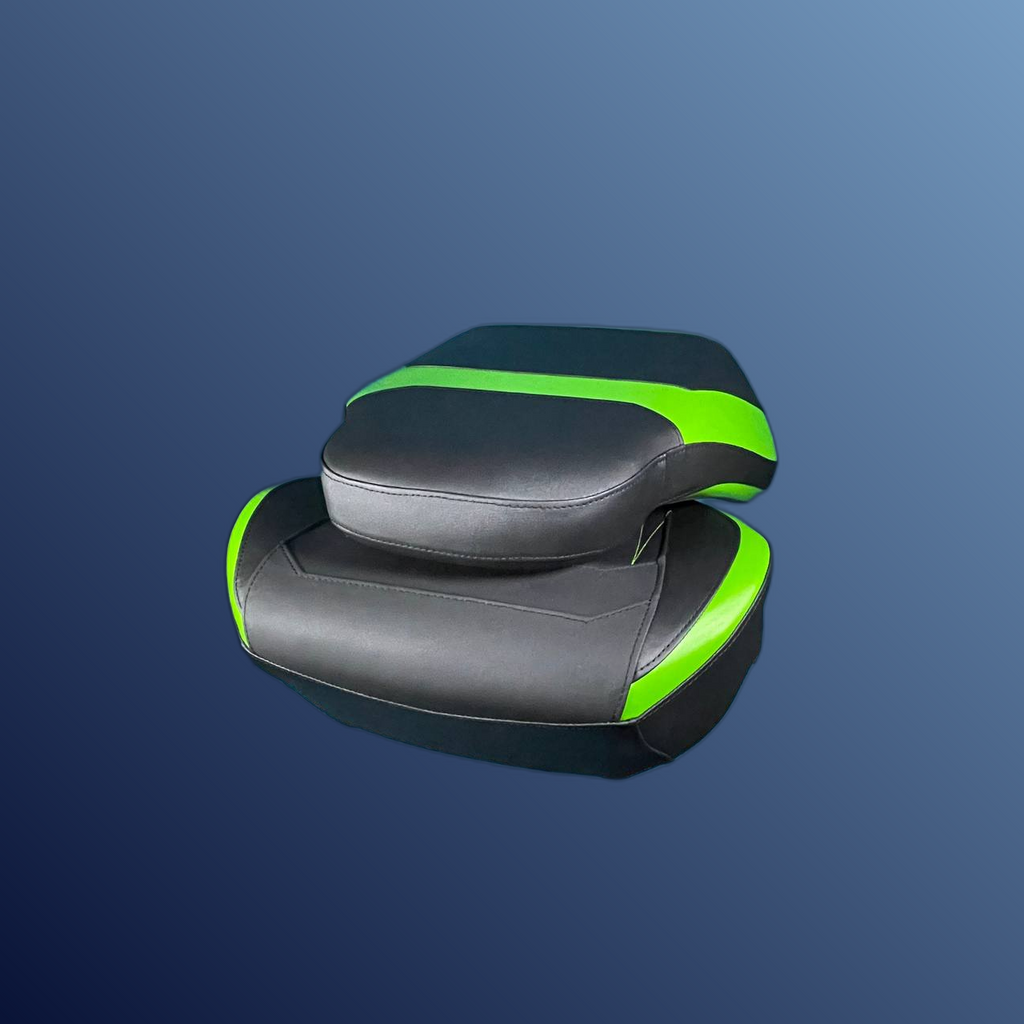 Ergonómikus, összecsukható ülés, fekete-zöld