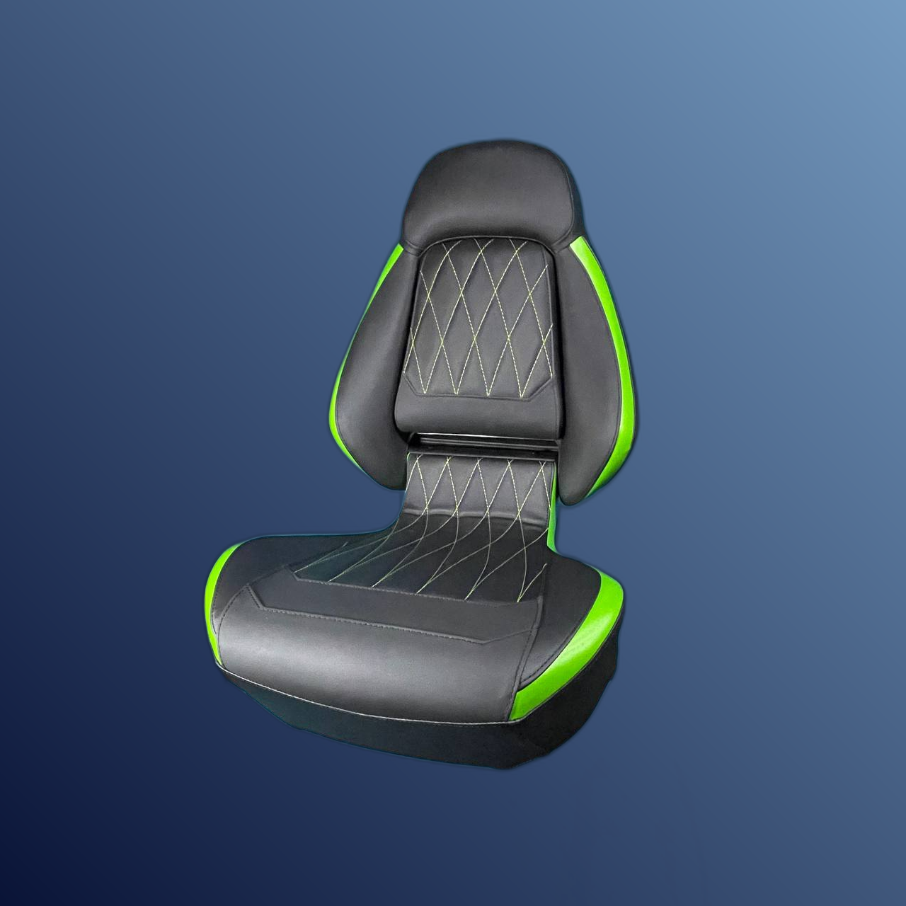 Ergonómikus, összecsukható ülés, fekete-zöld