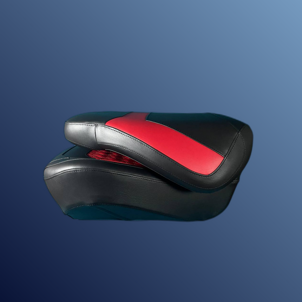 Ergonómikus, összecsukható ülés, piros-fekete