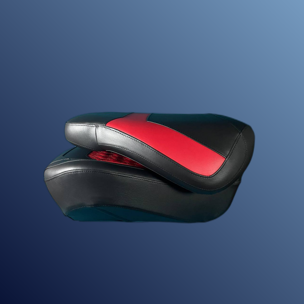 Ergonómikus, összecsukható ülés, piros-fekete