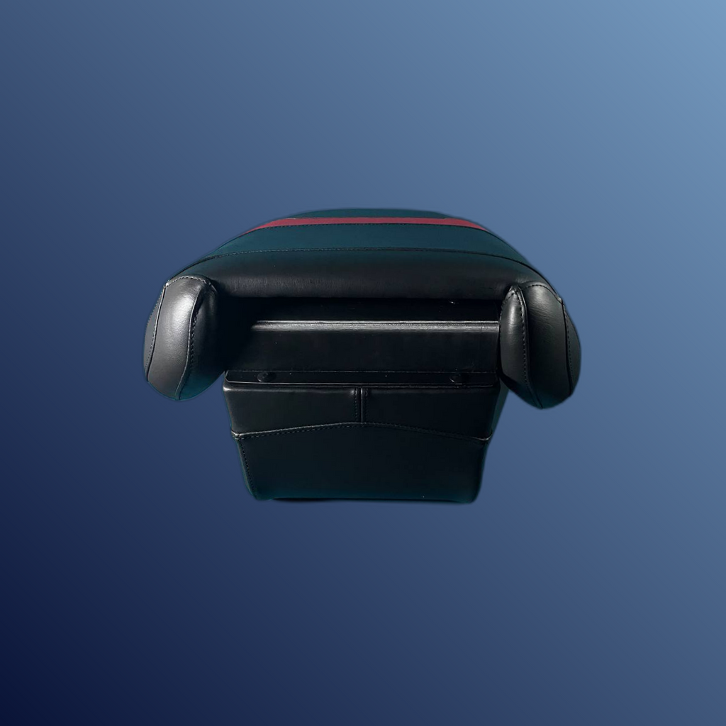 Ergonómikus, összecsukható ülés, piros-fekete