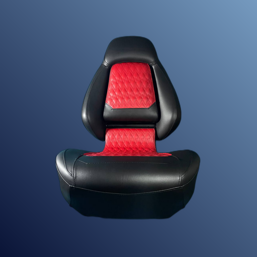 Ergonómikus, összecsukható ülés, piros-fekete