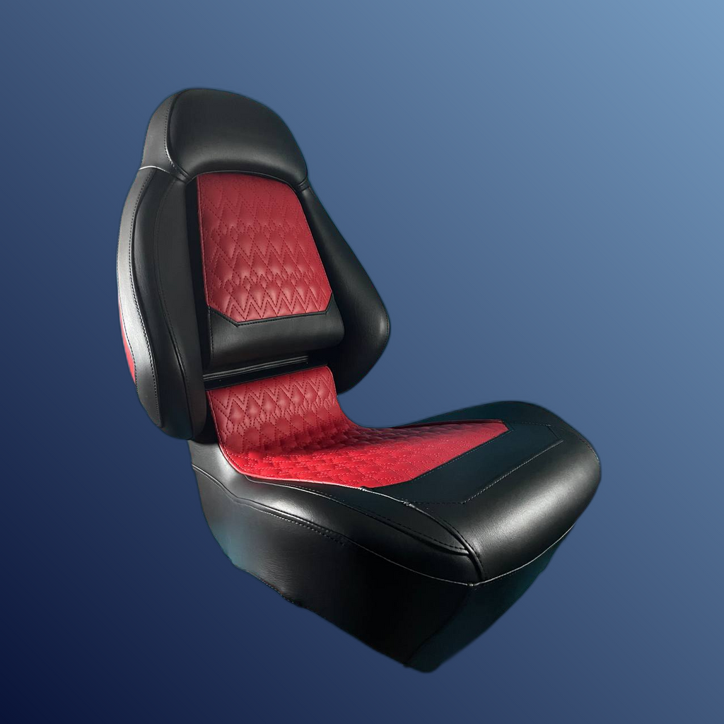 Ergonómikus, összecsukható ülés, piros-fekete