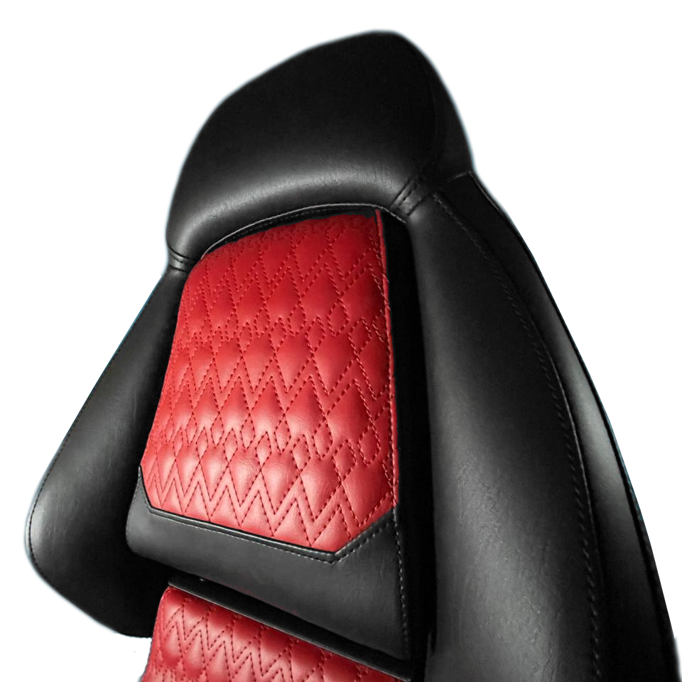 Ergonomic Foldable Seat Red-Black