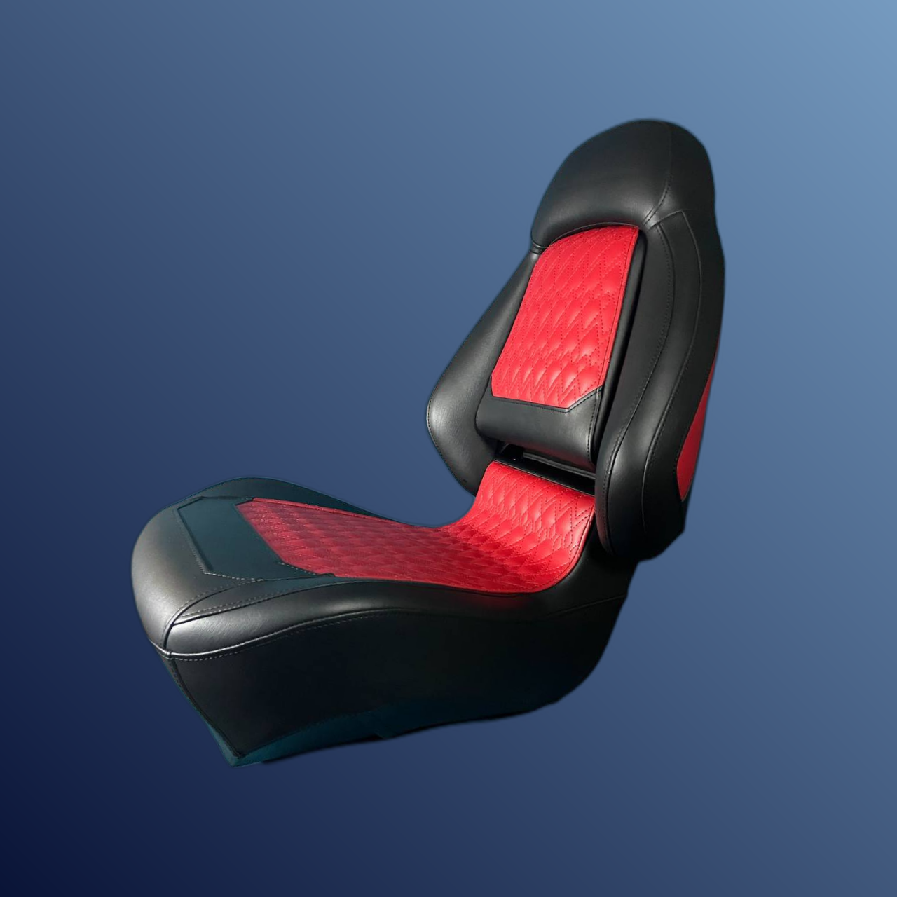 Ergonómikus, összecsukható ülés, piros-fekete