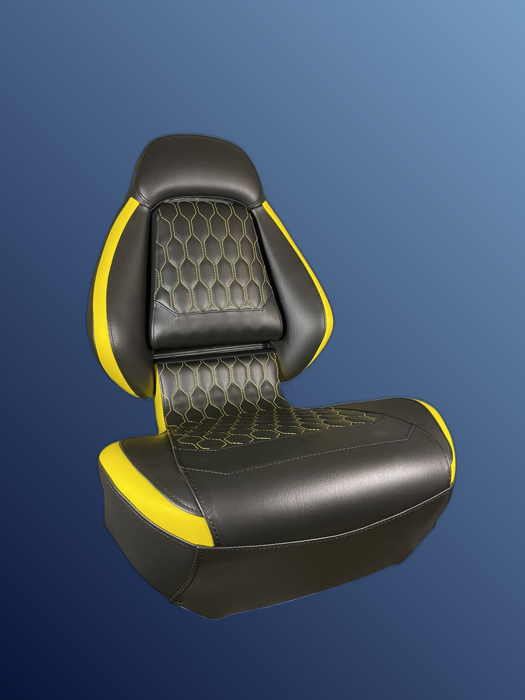 Ergonómikus, összecsukható ülés, fekete-sárga