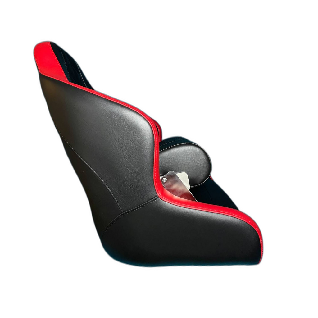 Captain's Flip-up Bolster Seat Black-Red