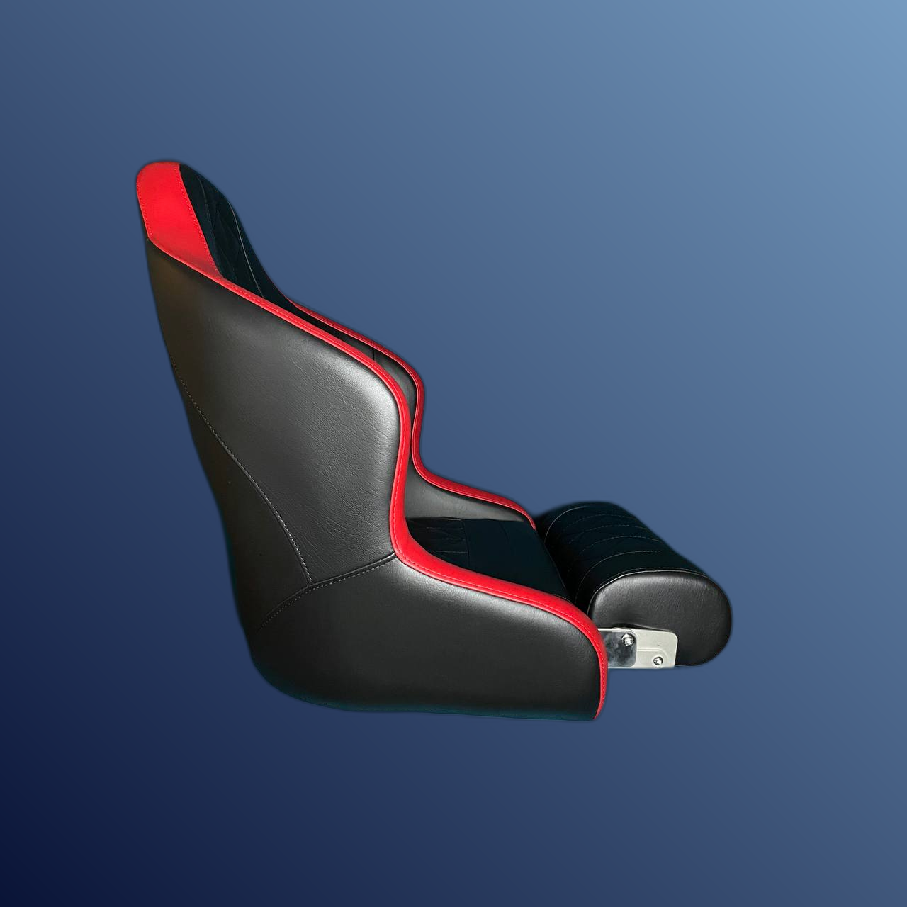 Captain's Flip-up Bolster Seat Black-Red