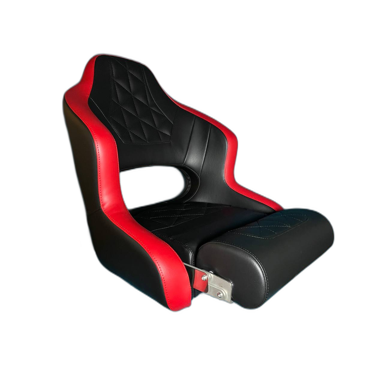 Captain's Flip-up Bolster Seat Black-Red
