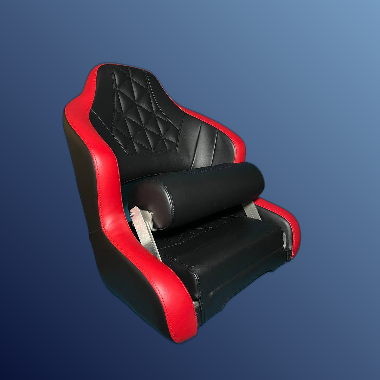 Captain's Flip-up Bolster Seat Black-Red