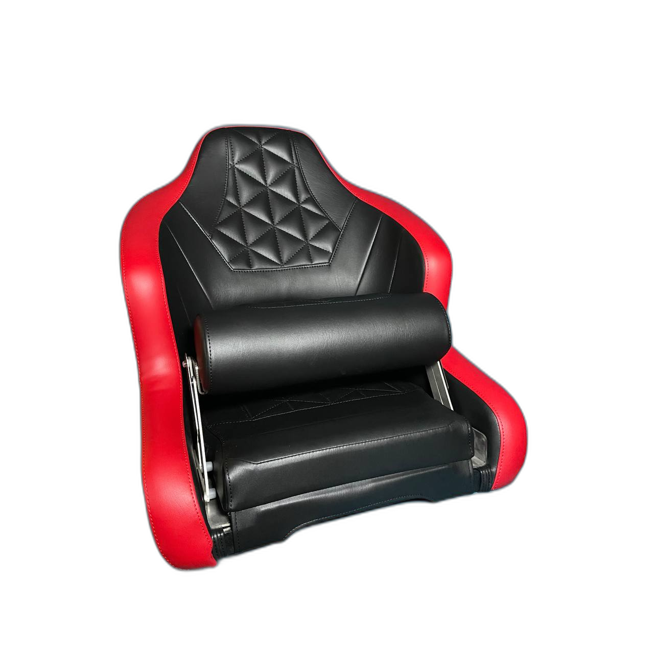 Captain's Flip-up Bolster Seat Black-Red