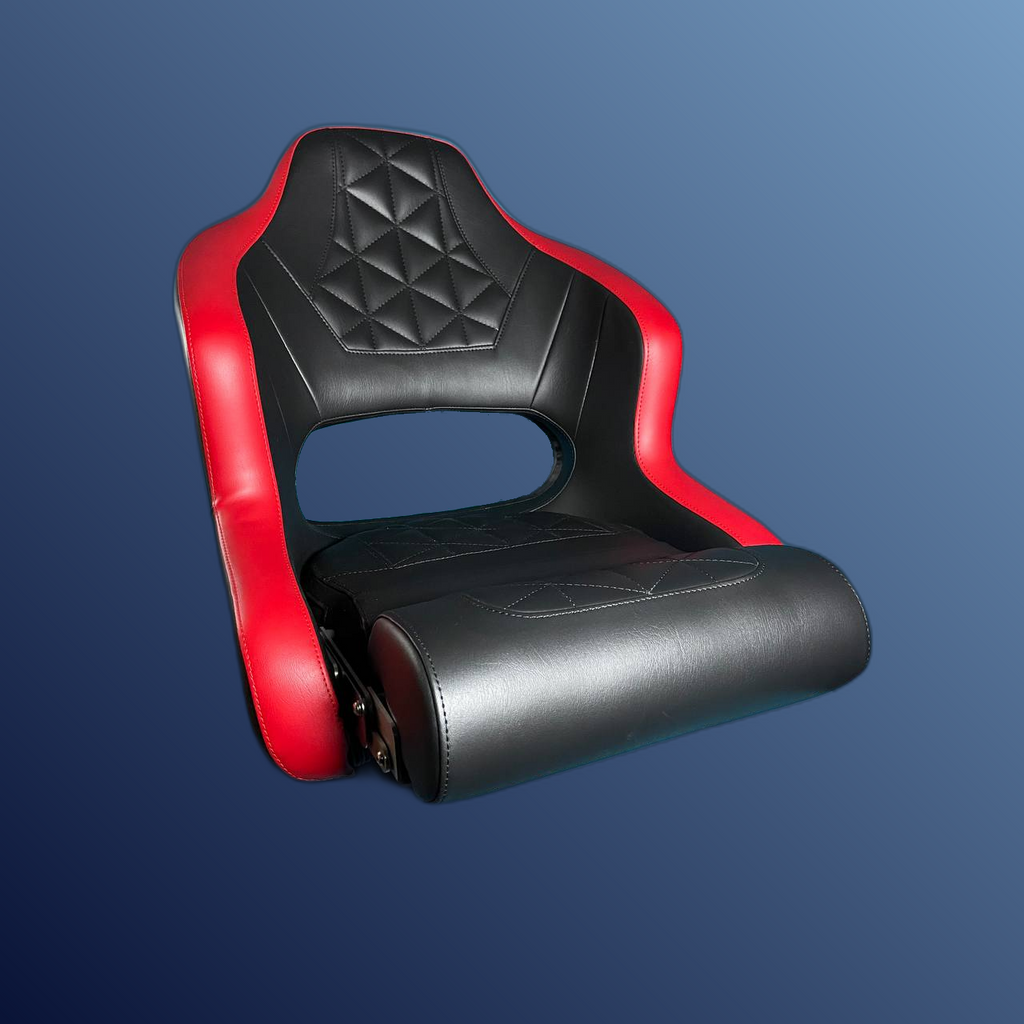 Captain's Flip-up Bolster Seat Black-Red