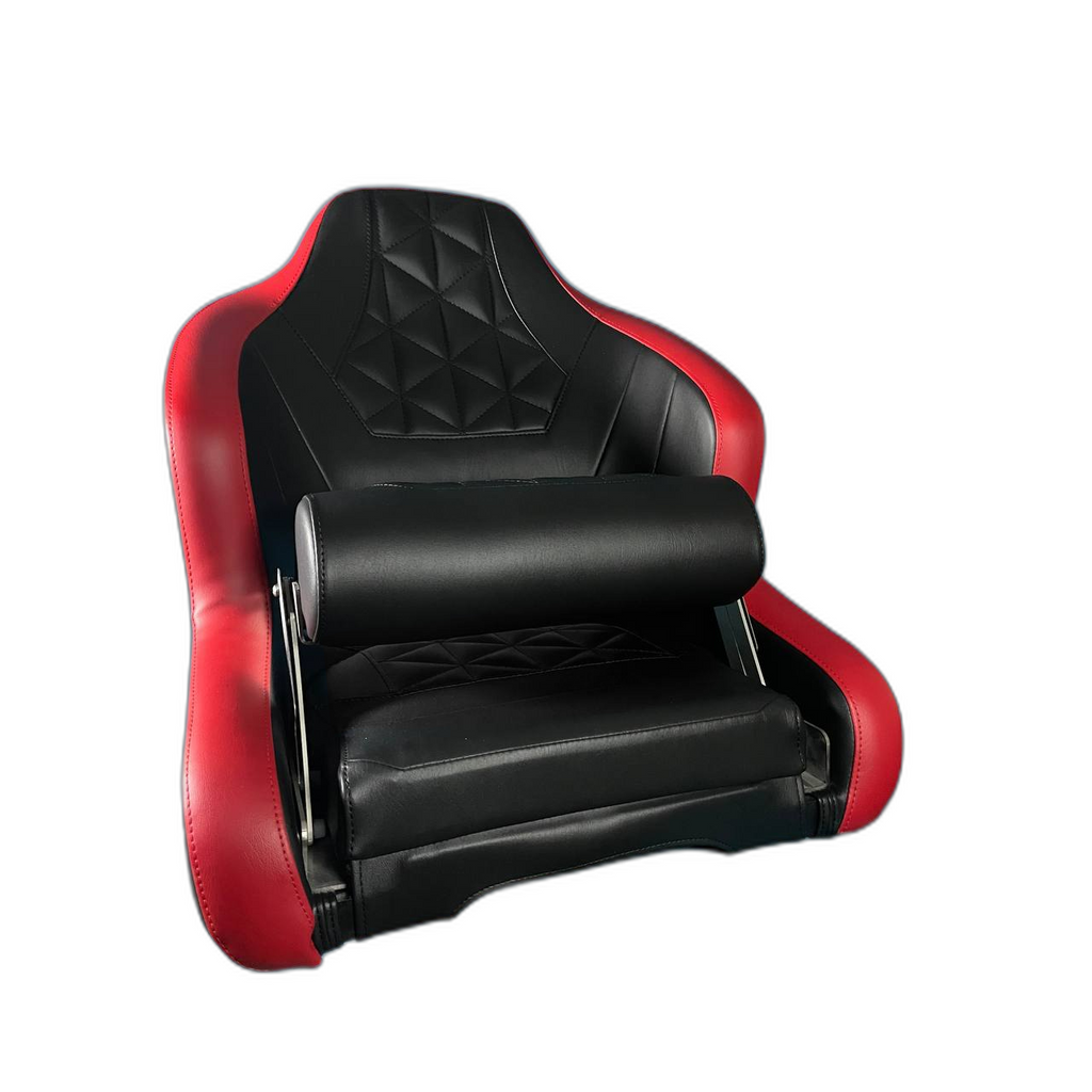 Captain's Flip-up Bolster Seat Black-Red