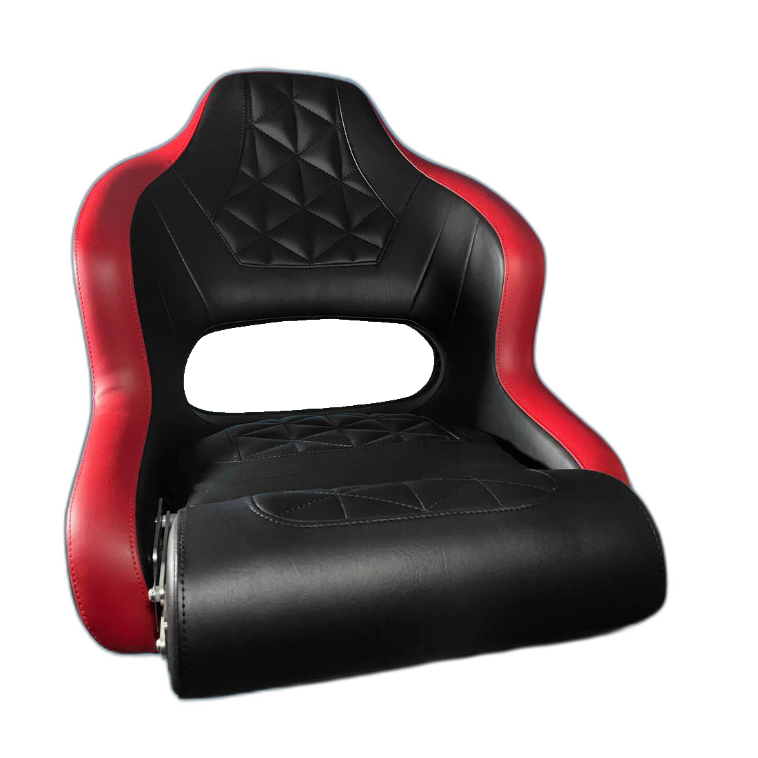 Captain's Flip-up Bolster Seat Black-Red