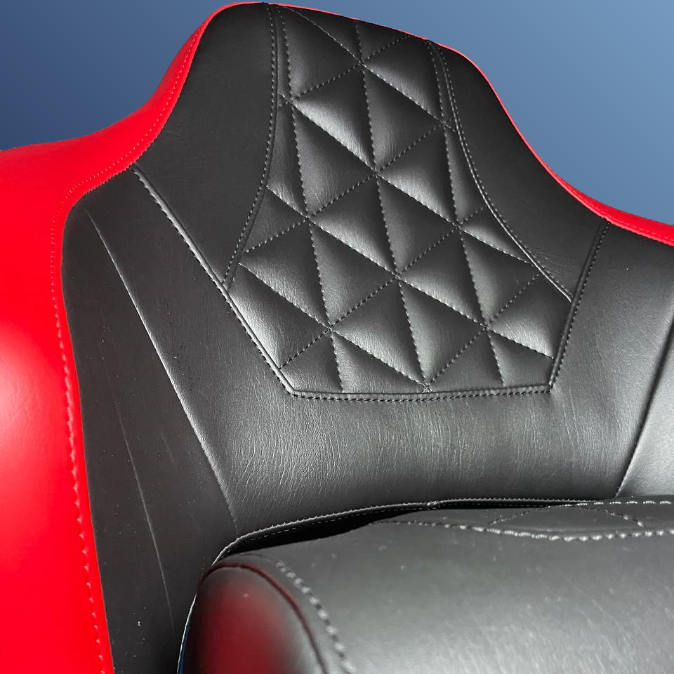 Captain's Flip-up Bolster Seat Black-Red