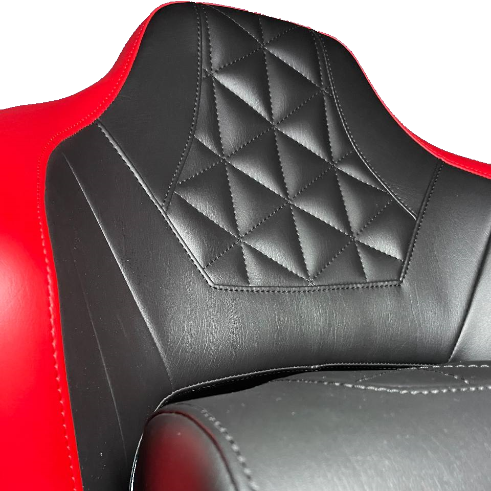 Captain's Flip-up Bolster Seat Black-Red