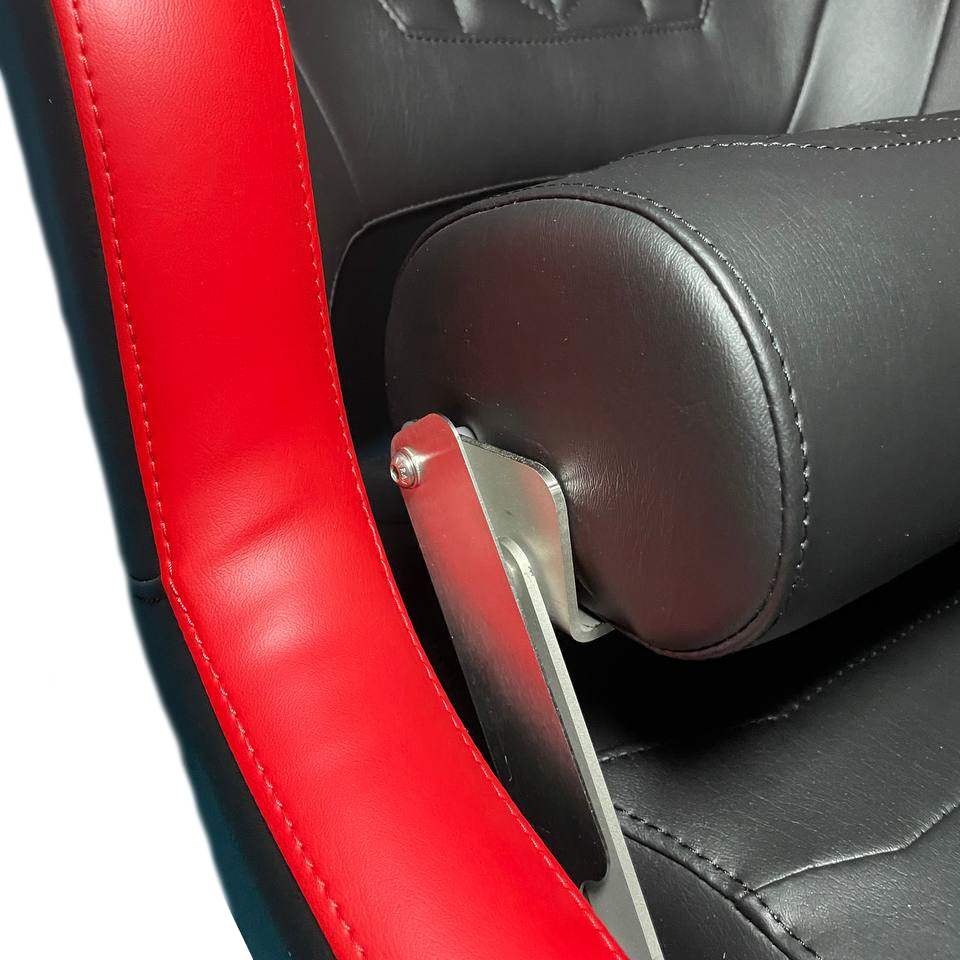 Captain's Flip-up Bolster Seat Black-Red
