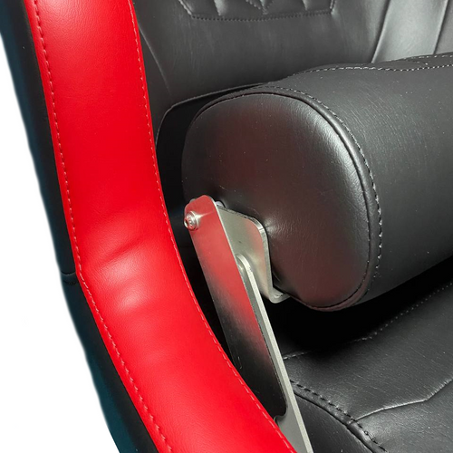 Captain's Flip-up Bolster Seat Black-Red