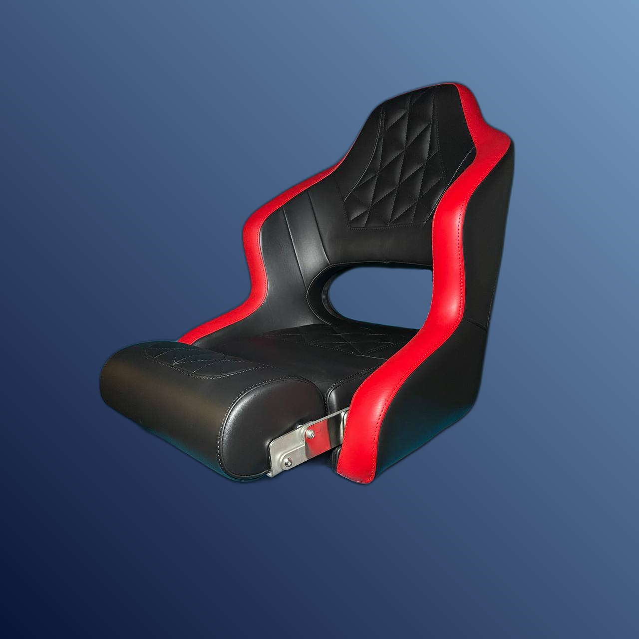 Captain's Flip-up Bolster Seat Black-Red