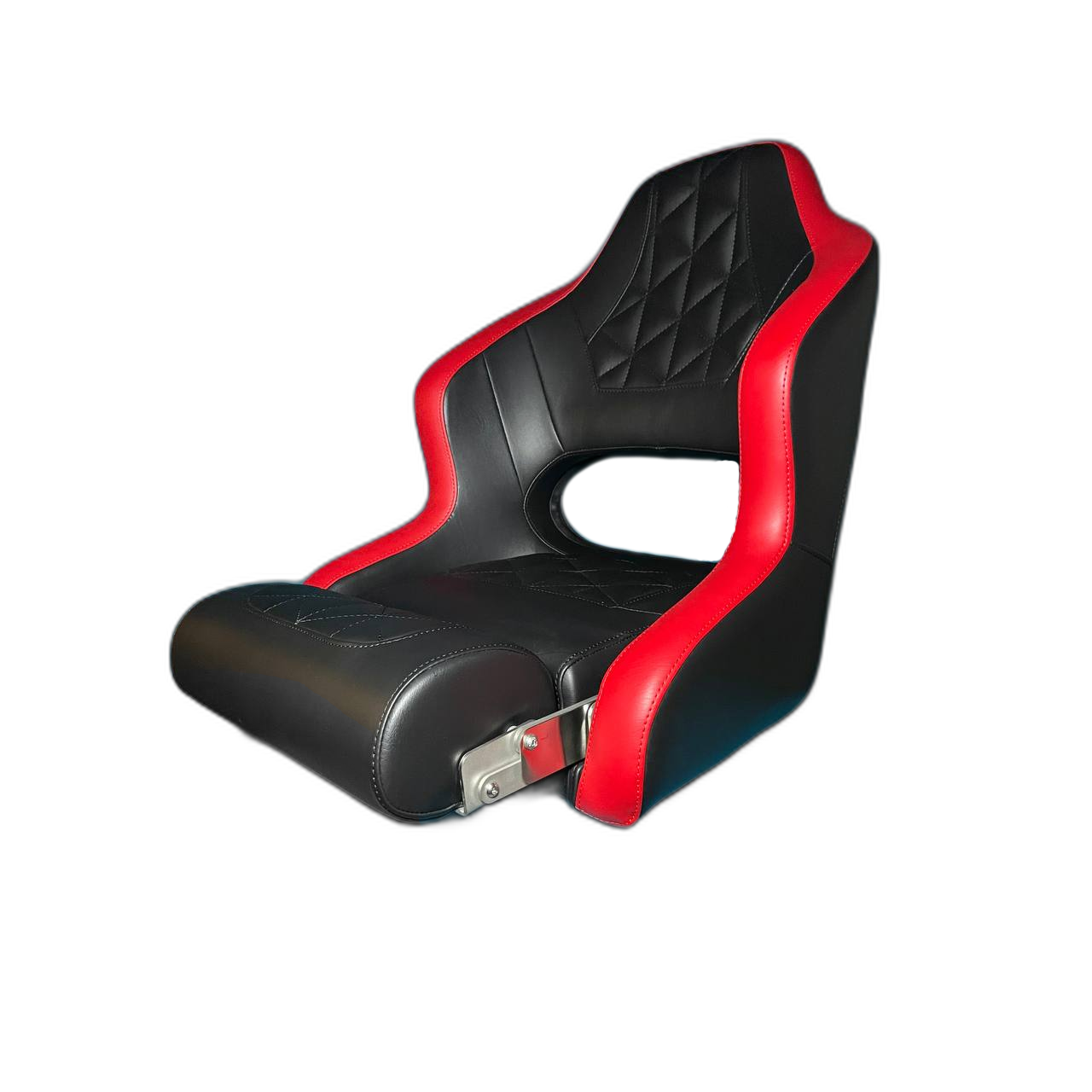 Captain's Flip-up Bolster Seat Black-Red