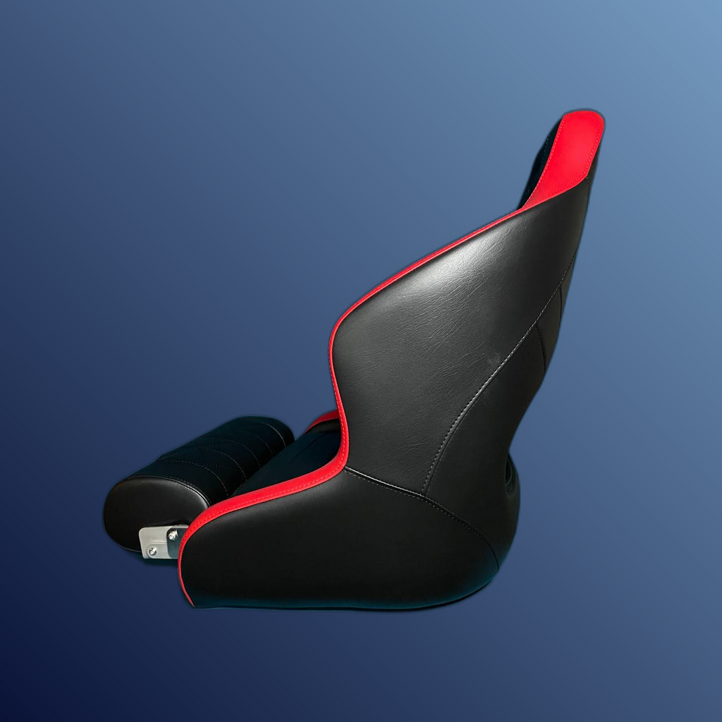 Captain's Flip-up Bolster Seat Black-Red