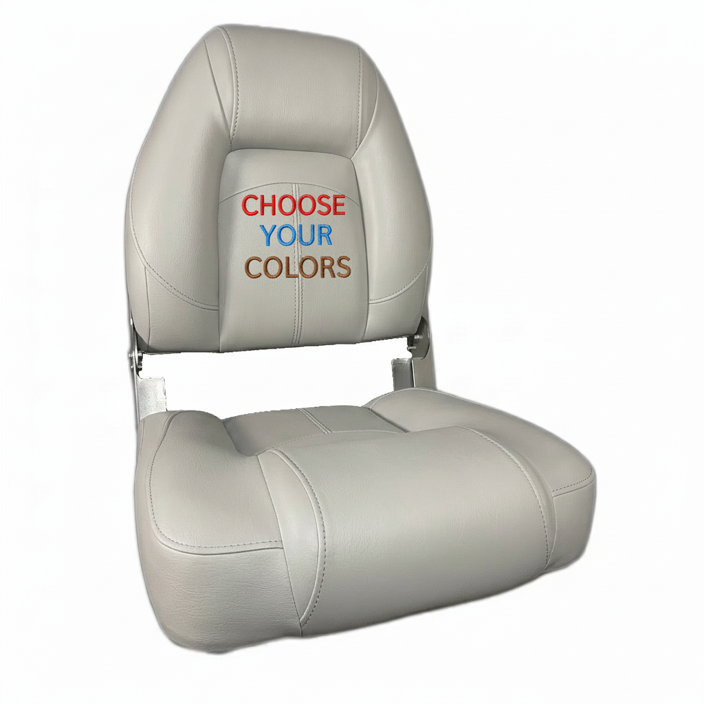 customefoldingseat with embroidered text